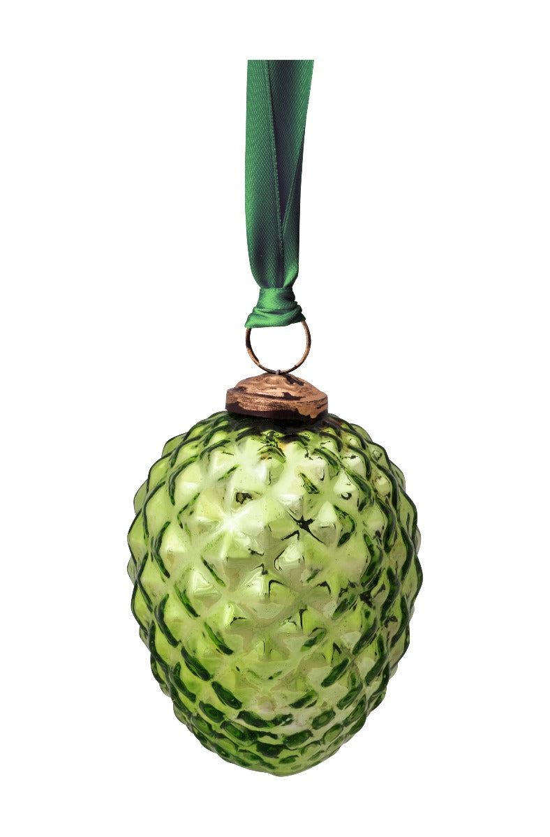 Pip Studio Glass Cone Light Green Ornament - Glas - 10 cm