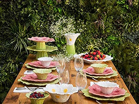 Bordallo Pinheiro Maria Flor Dália Schaaltje - Roze - Aardewerk - Ø 16 cm