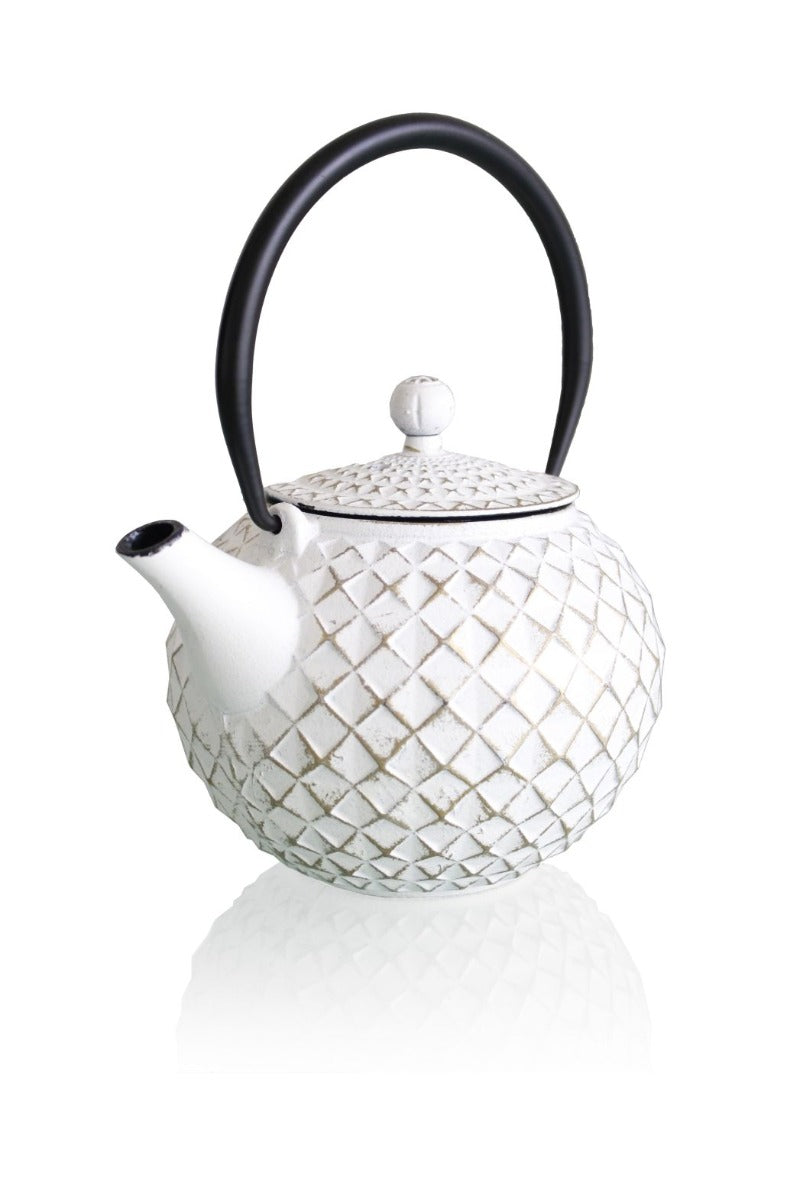 Brandani Passion Fruit Theepot - Wit - Gietijzer - 600 ml