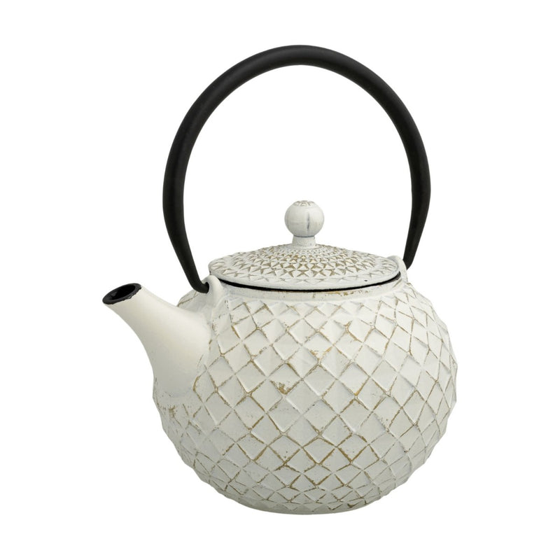 Brandani Passion Fruit Theepot - Wit - Gietijzer - 600 ml