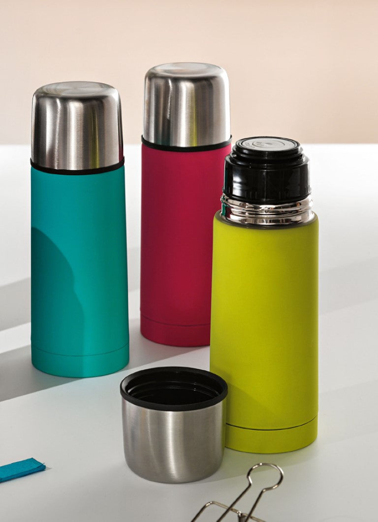 Brandani Thermosfles - Groen - RVS/Rubber - 350 ml