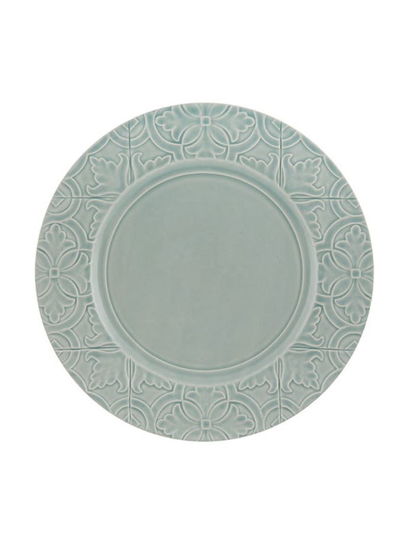 Bordallo Pinheiro Morning Blue Dinerbord - Blauw - Aardewerk - Ø 28 cm