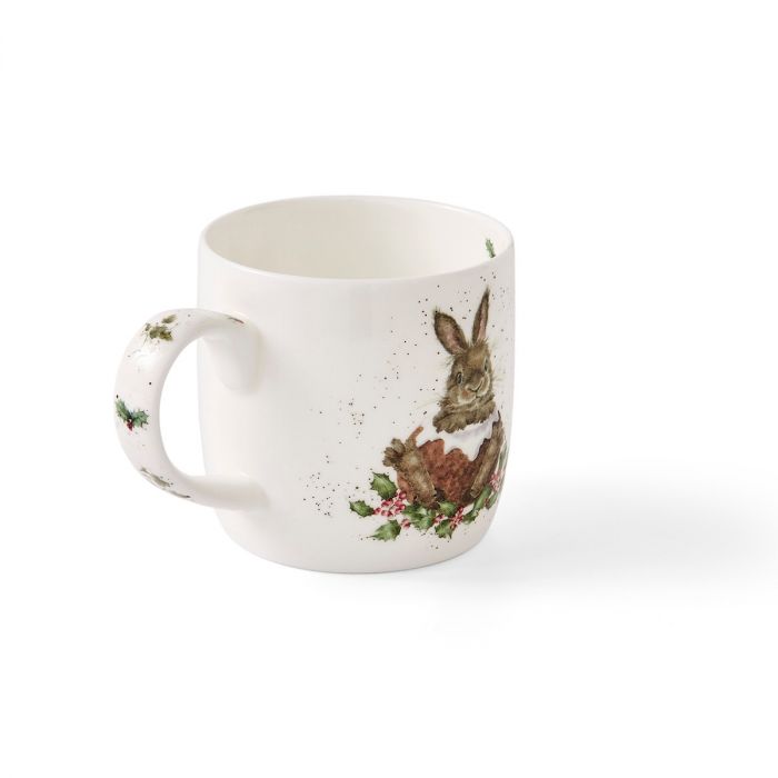 Wrendale Designs Merry Little Christmas Beker - Konijn - Fine Bone China - 300 ml