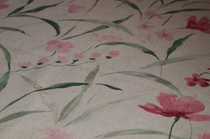 Marbella Tafelkleed - Roze Bloemen - 80% Katoen - 20% Polyester - 250 cm x 140 cm