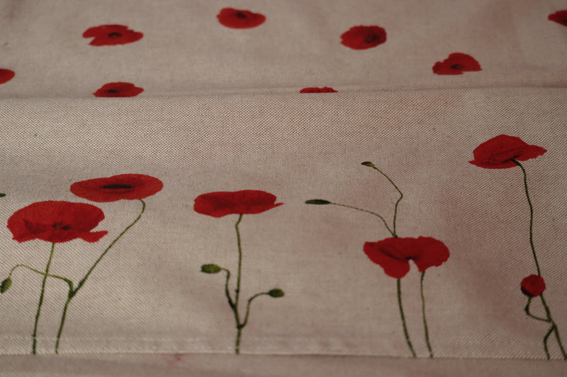 Marbella Tafelkleed - Klaproosjes - 80% Katoen - 20% Polyester - 180 cm x 140 cm