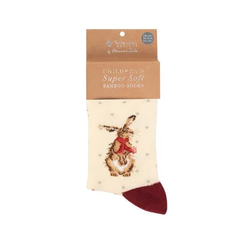 Wrendale Designs Winter Hare Kindersokken - Maat 23-26