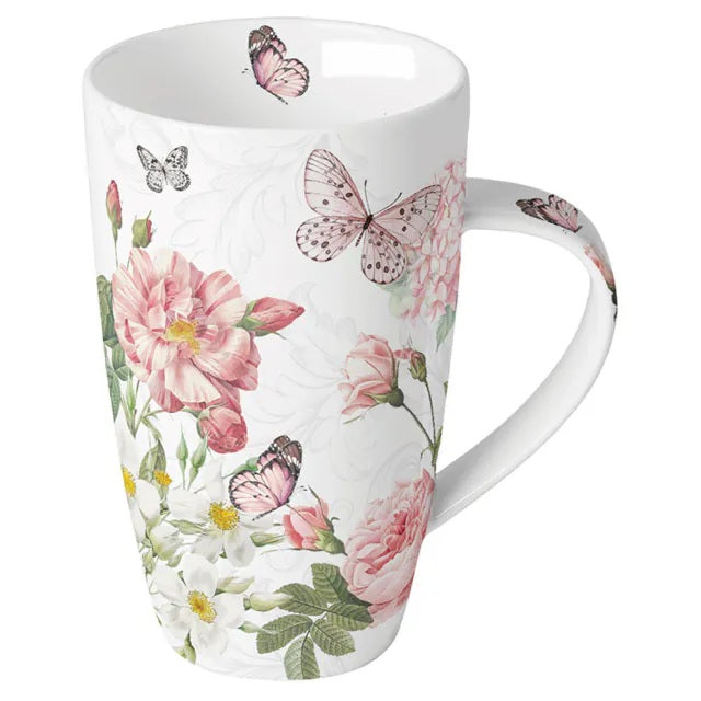 Ambiente Amelia White Beker - Fine Bone China - 600 ml