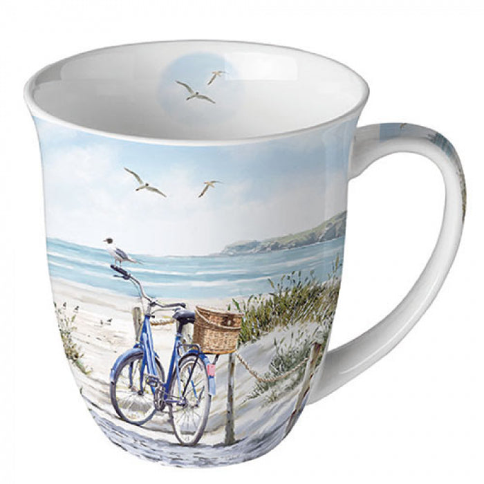 Ambiente Bike at the Beach Beker - Fine Bone China - 400 ml
