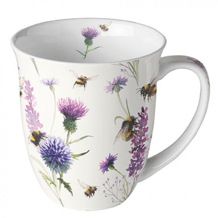 Ambiente Bumblebees in the Meadow Beker - Fine Bone China - 400 ml