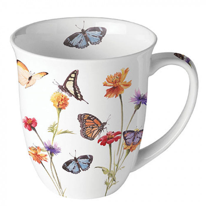 Ambiente Butterfly Garden Beker - Fine Bone China - 400 ml