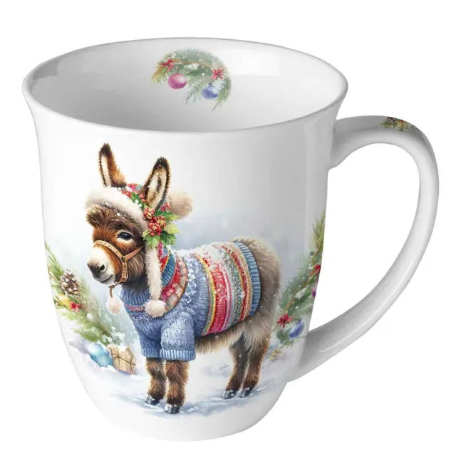 Ambiente Wooly Donkey Beker - Fine Bone China - 400 ml