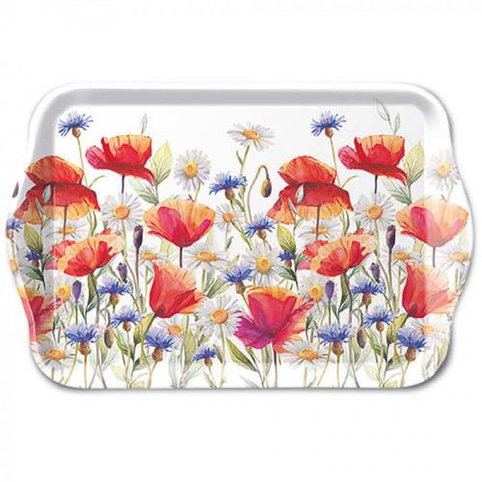 Ambiente Poppies and Cornflowers Dienblad - Melamine - 13 cm x 21 cm