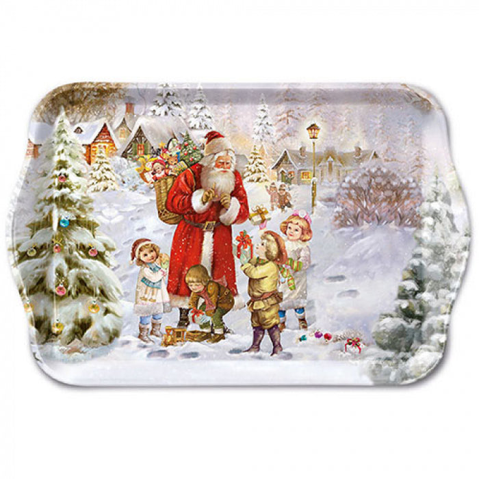 Ambiente Santa Bringing Presents Dienblad - Melamine - 13 cm x 21 cm