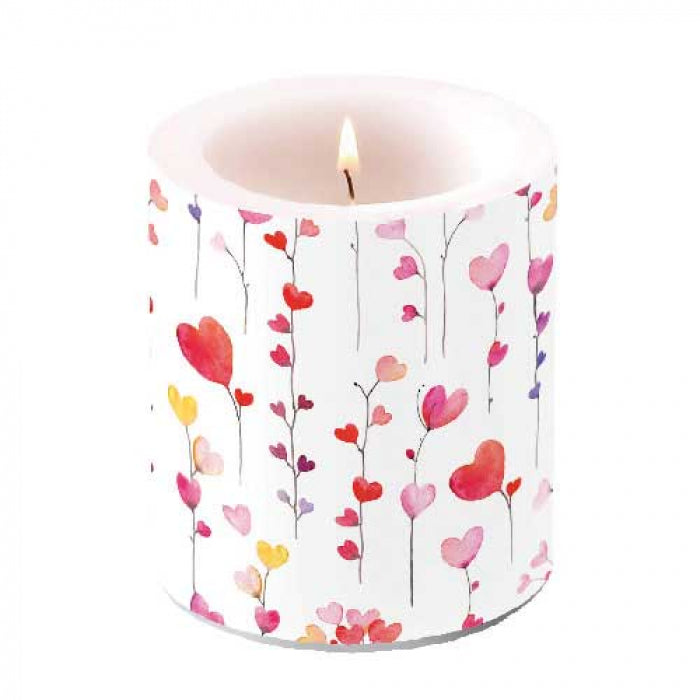 Ambiente Hearts Garlands Kaars - Medium - Paraffine - Ø 10 cm