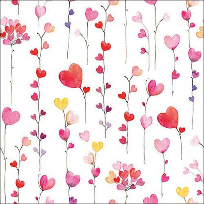 Ambiente Hearts Garlands Servetten - 25 cm x 25 cm