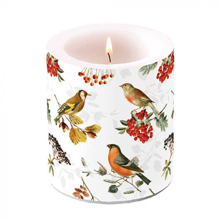 Ambiente Autumn Birds Kaars - Medium - Paraffine - Ø 10 cm