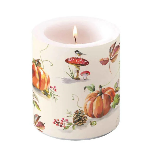Ambiente Autumn Splendour Kaars - Medium - Paraffine - Ø 10 cm