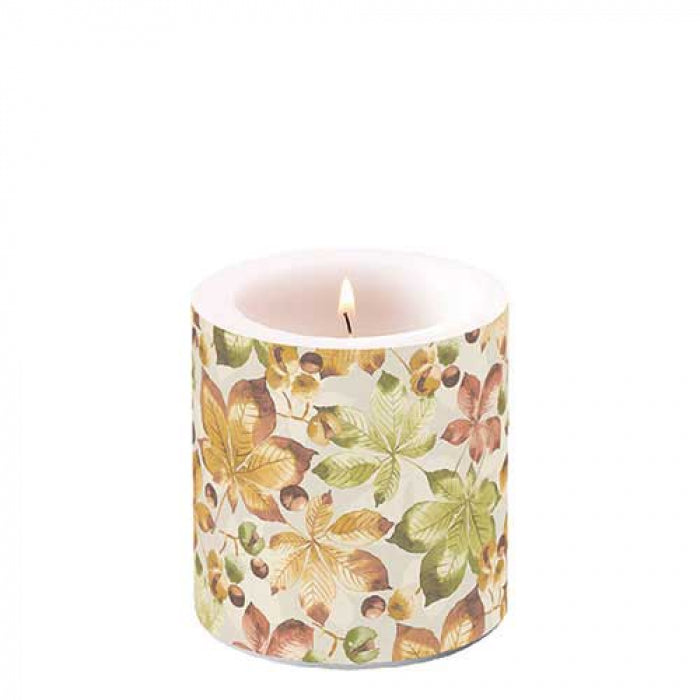 Ambiente Castanea Kaars - Klein - Paraffine - Ø 9 cm