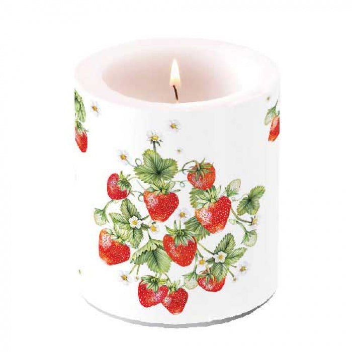 Ambiente Bunch of Strawberries Kaars - Medium - Paraffine - Ø 10 cm