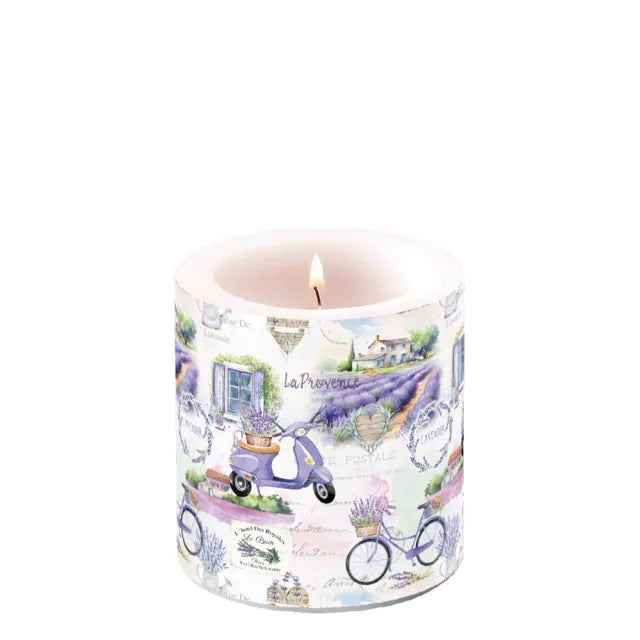 Ambiente La Provence Kaars - Klein - Paraffine - Ø 9 cm