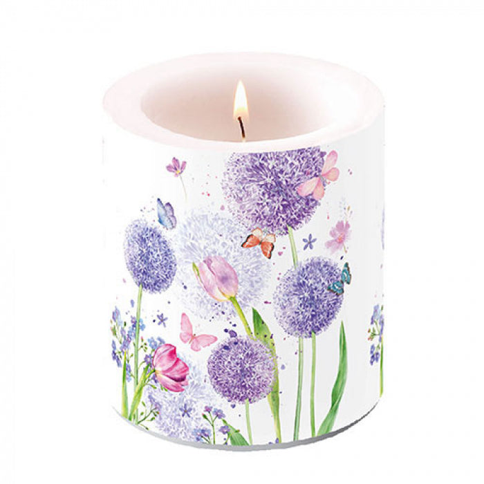 Ambiente Flower Beauty Kaars - Medium - Paraffine - Ø 10 cm