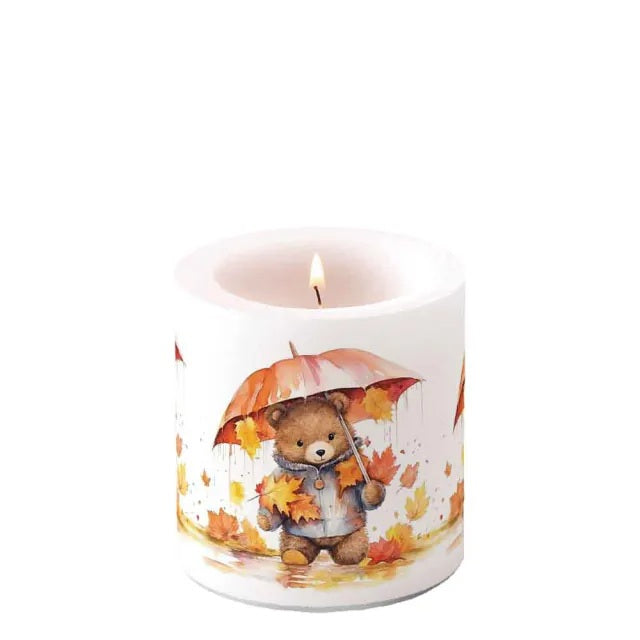 Ambiente Umbrella Bear Kaars - Klein - Paraffine - Ø 9 cm