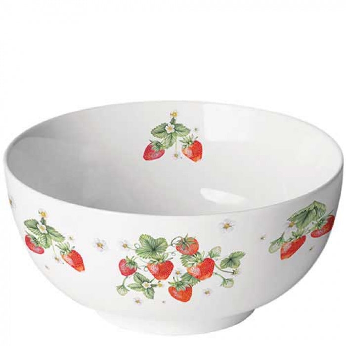 Ambiente Bunch of Strawberries Schaaltje - Fine Bone China - Ø 14 cm