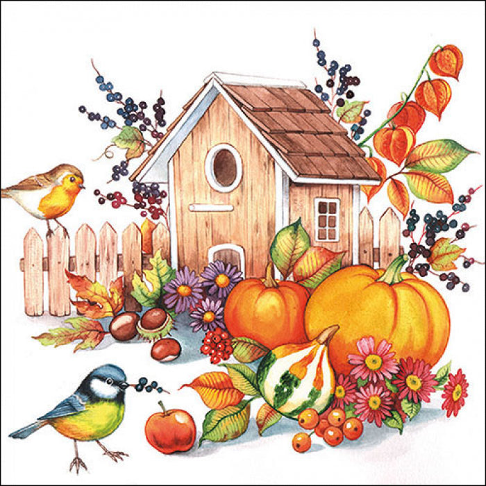 Ambiente Autumn Birdhouse Servetten - 33 cm x 33 cm