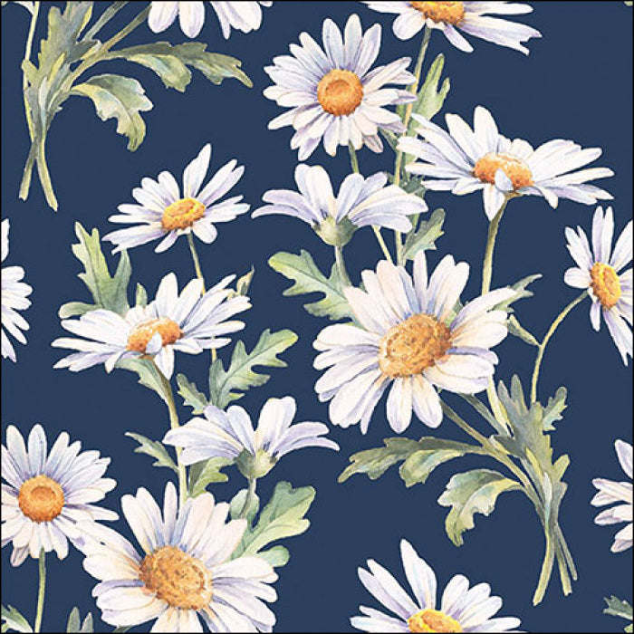 Ambiente Beautiful Daisies Blue Servetten - 33 cm x 33 cm