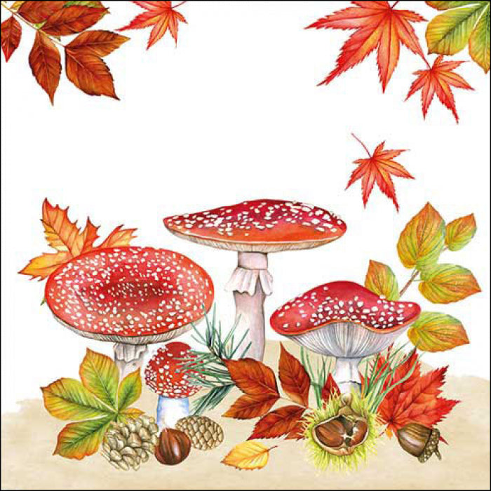 Ambiente Fly Agaric Group Servetten - 33 cm x 33 cm