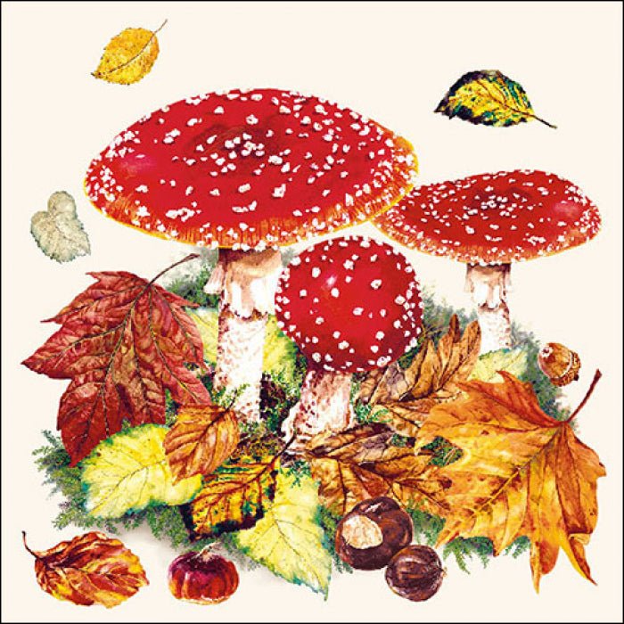 Ambiente Fly Agaric Group Servetten - 33 cm x 33 cm
