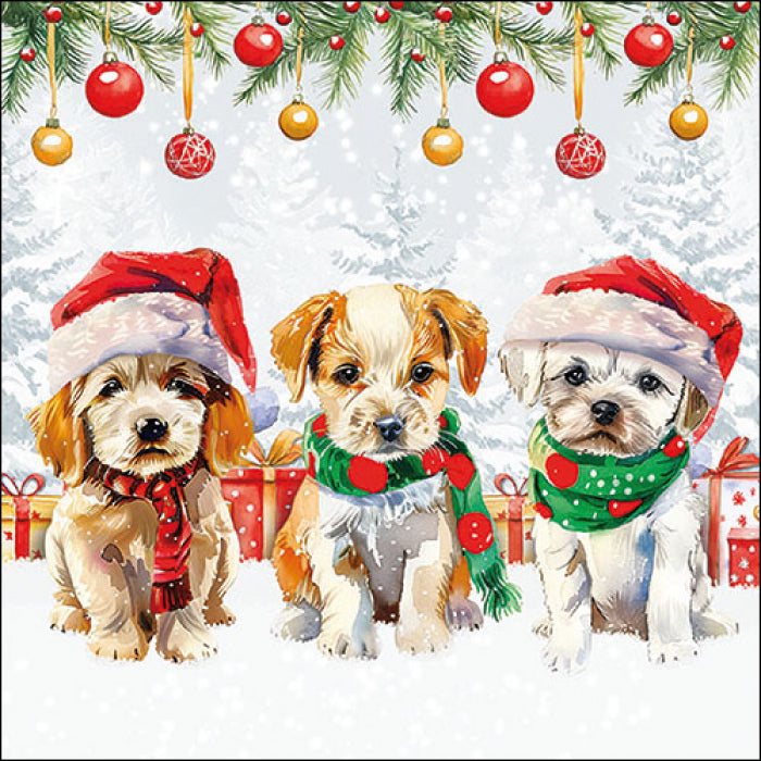 Ambiente Funny Cute Puppies  Servetten - 25 cm x 25 cm