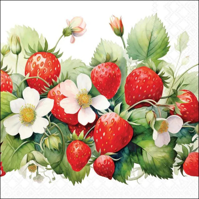 Ambiente Juicy Strawberries Servetten - 25 cm x 25 cm