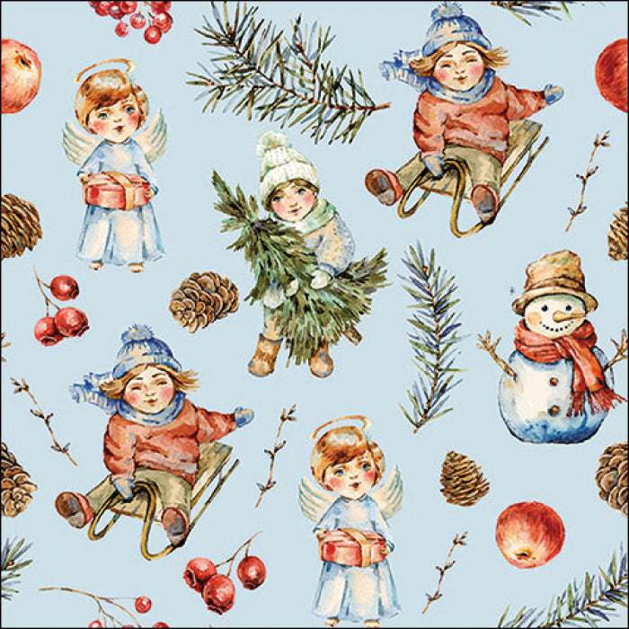 Ambiente Playing Outside Blue Servetten - 33 cm x 33 cm