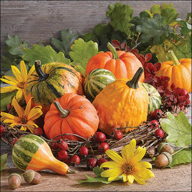 Ambiente Pumpkin Varieties Servetten - 33 cm x 33 cm