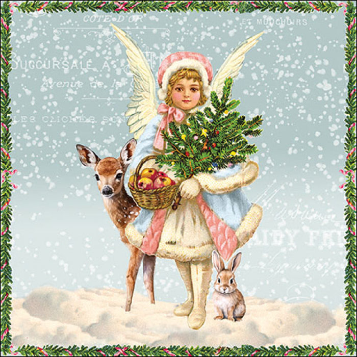 Ambiente Snowy Day Blue Servetten - 33 cm x 33 cm