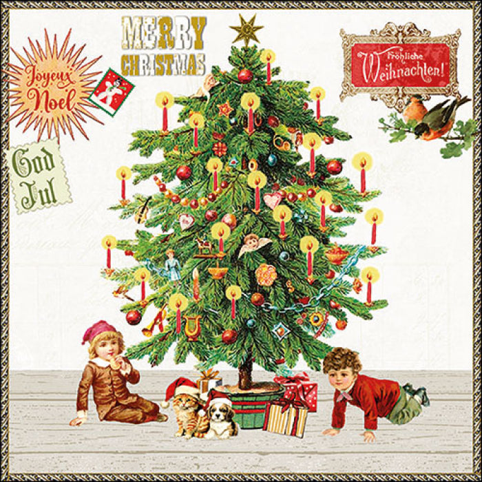 Ambiente Under the X-Mas Tree White Servetten - 33 cm x 33 cm