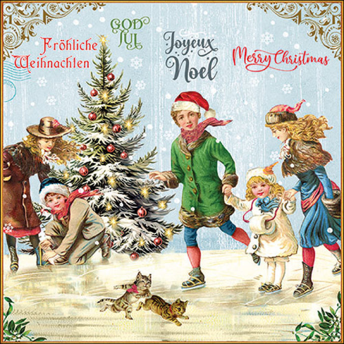 Ambiente X-Mas on Ice Blue Servetten - 33 cm x 33 cm