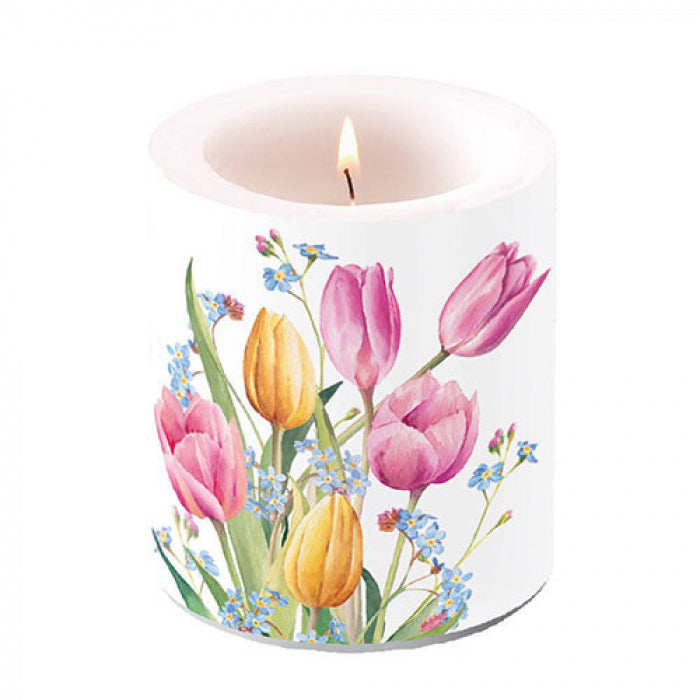 Ambiente Tulips Kaars - Medium - Paraffine - Ø 10 cm