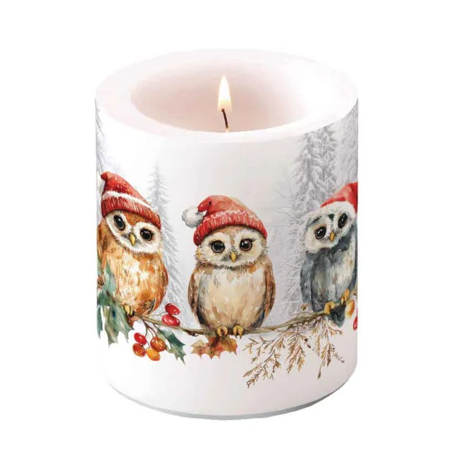 Ambiente Wise Owls Kaars - Medium - Paraffine - Ø 10 cm