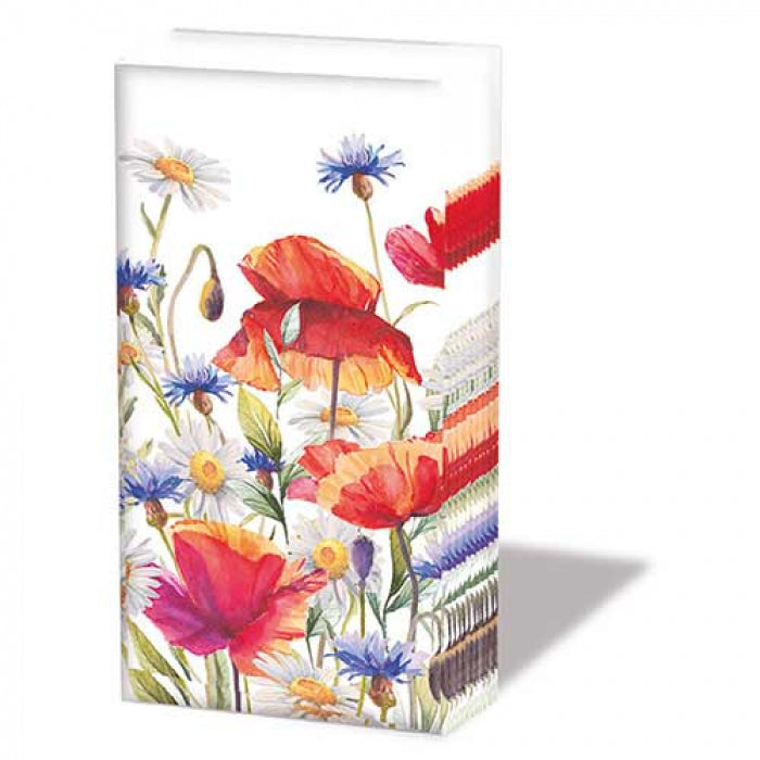 Ambiente Poppies and Cornflowers Papieren Zakdoekjes