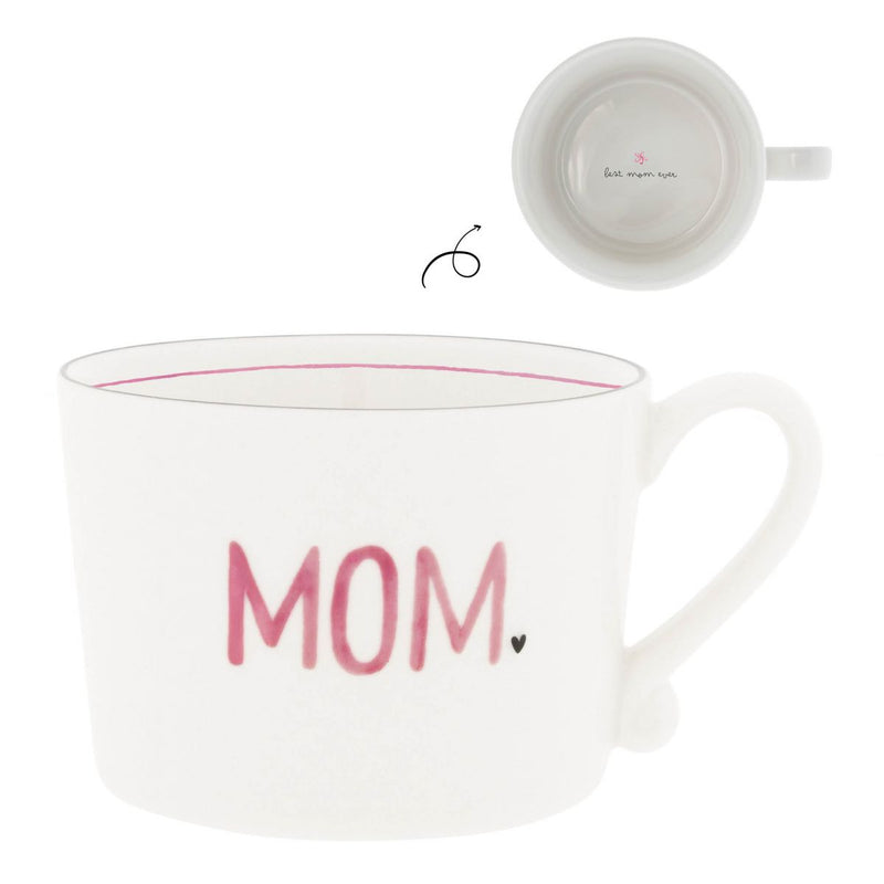 Bastion Collections White/Rose Mom Beker - Aardewerk - 240 ml