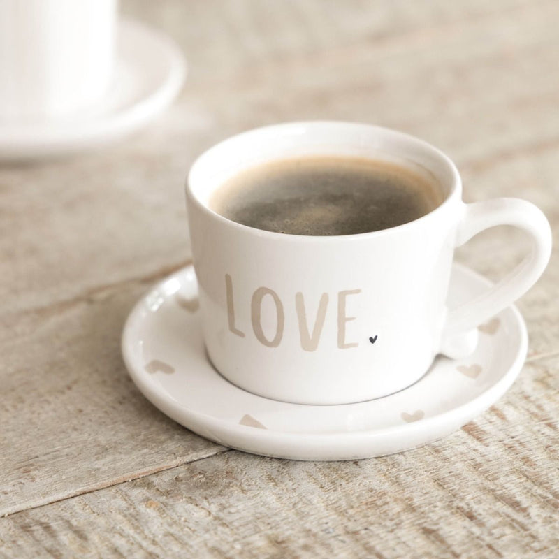 Bastion Collections White Hearts Natural Schotel - Aardewerk - Ø 13 cm