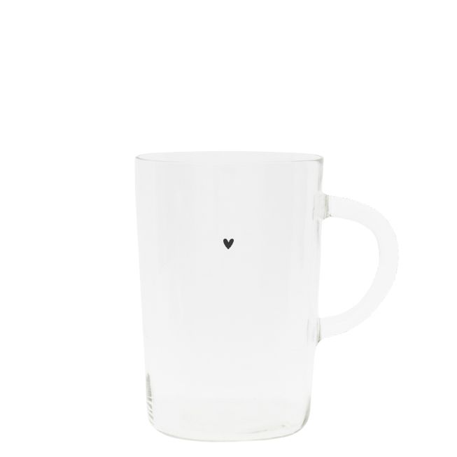 Bastion Collections Black Heart Theeglas - 8 cm x 11 cm