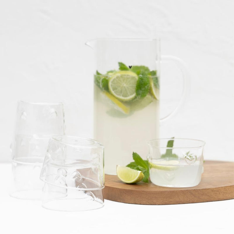 Bastion Collections Black Heart Kan - Glas - 10 cm x 21 cm