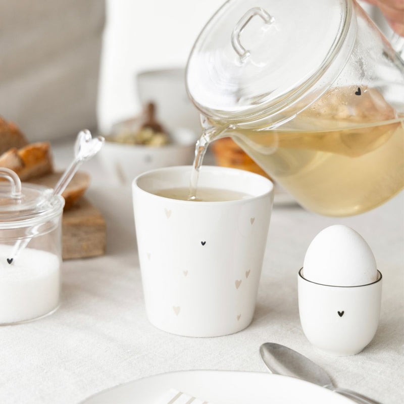 Bastion Collections Black Heart Theepot - Glas - 1 ltr.