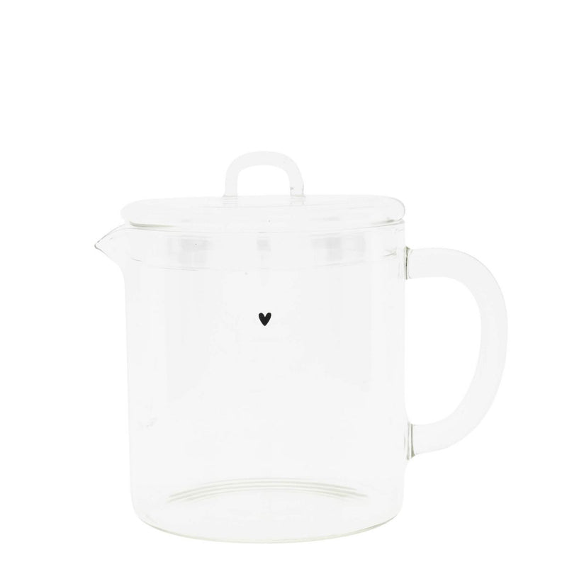 Bastion Collections Black Heart Theepot - Glas - 1 ltr.