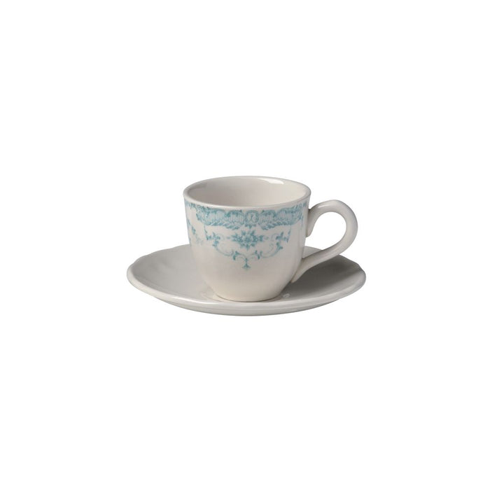 Bitossi Home Rose Espresso Kop en schotel - Turquoise - Aardewerk - 90 ml