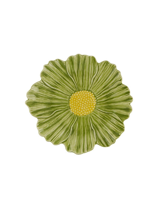 Bordallo Pinheiro Maria Flor Cosmos Ontbijtbord - Groen/Geel - Aardewerk - Ø 23 cm