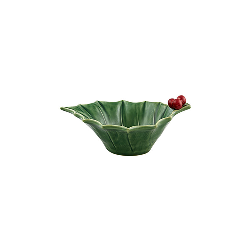 Bordallo Pinheiro Holly Schaaltje - Aardewerk - 21,5 cm x 15,5 cm